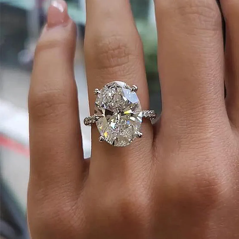 Exclusive Oval Cut Simulated Diamond Engagement Ring