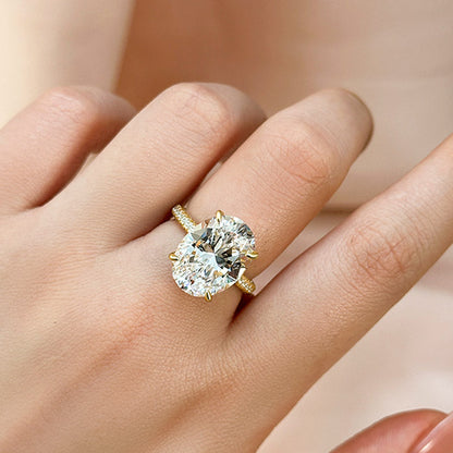 Exclusive Oval Cut Simulated Diamond Engagement Ring