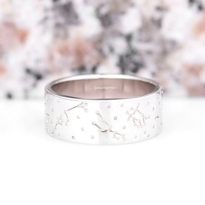 Stellar Constellation Ring- 8MM Sterling Silver