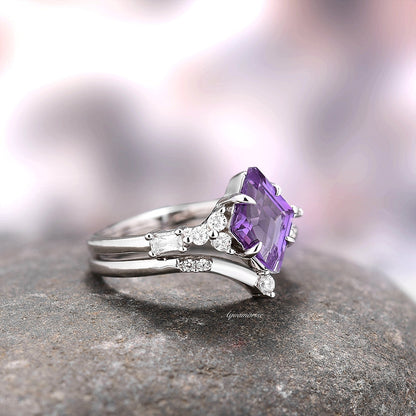 Kite Alexandrite Ring Set- Sterling Silver