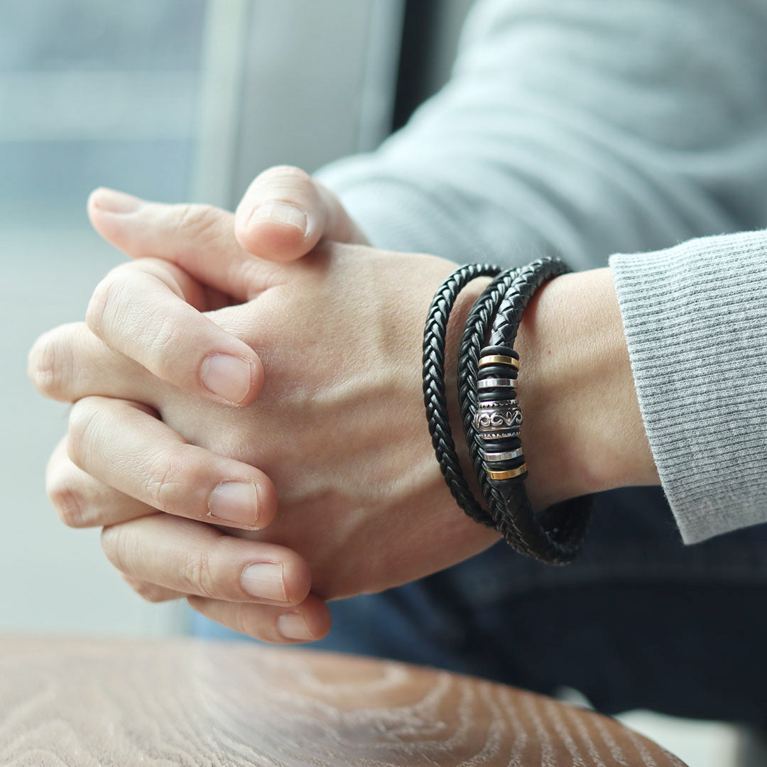 An meinen Mann, ich liebe dich für immer und ewig, doppelreihiges Armband