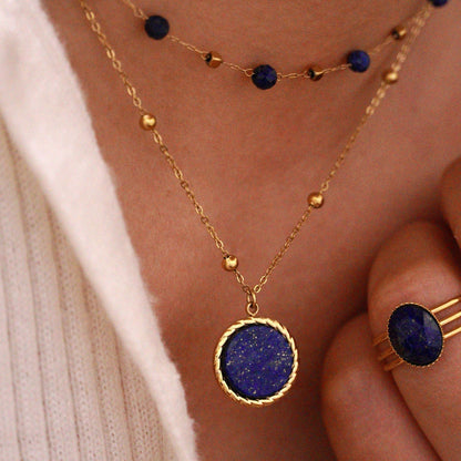 Lapis Lazuli Sunburst Necklace