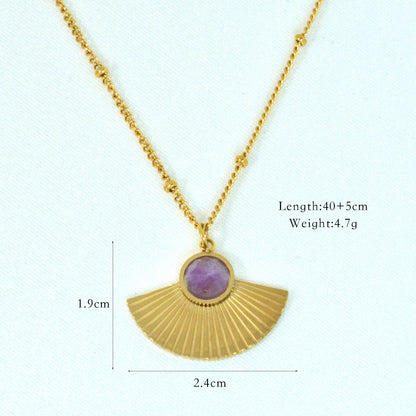 Amethyst Crescent Moon Necklace