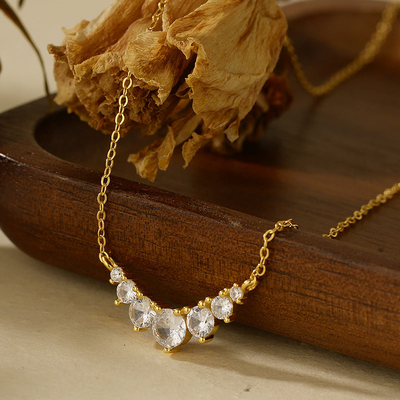 Elegant Cluster Heart S925 Necklace