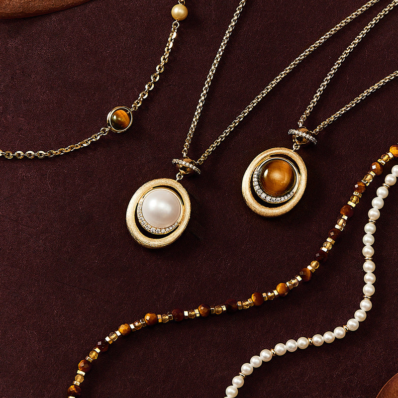 Tiger Eye Layering Necklace Collection