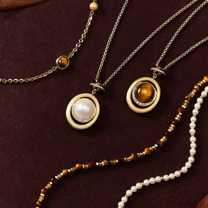 Tiger Eye Layering Necklace Collection