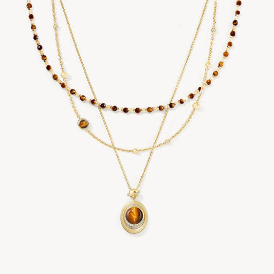 Tiger Eye Layering Necklace Collection