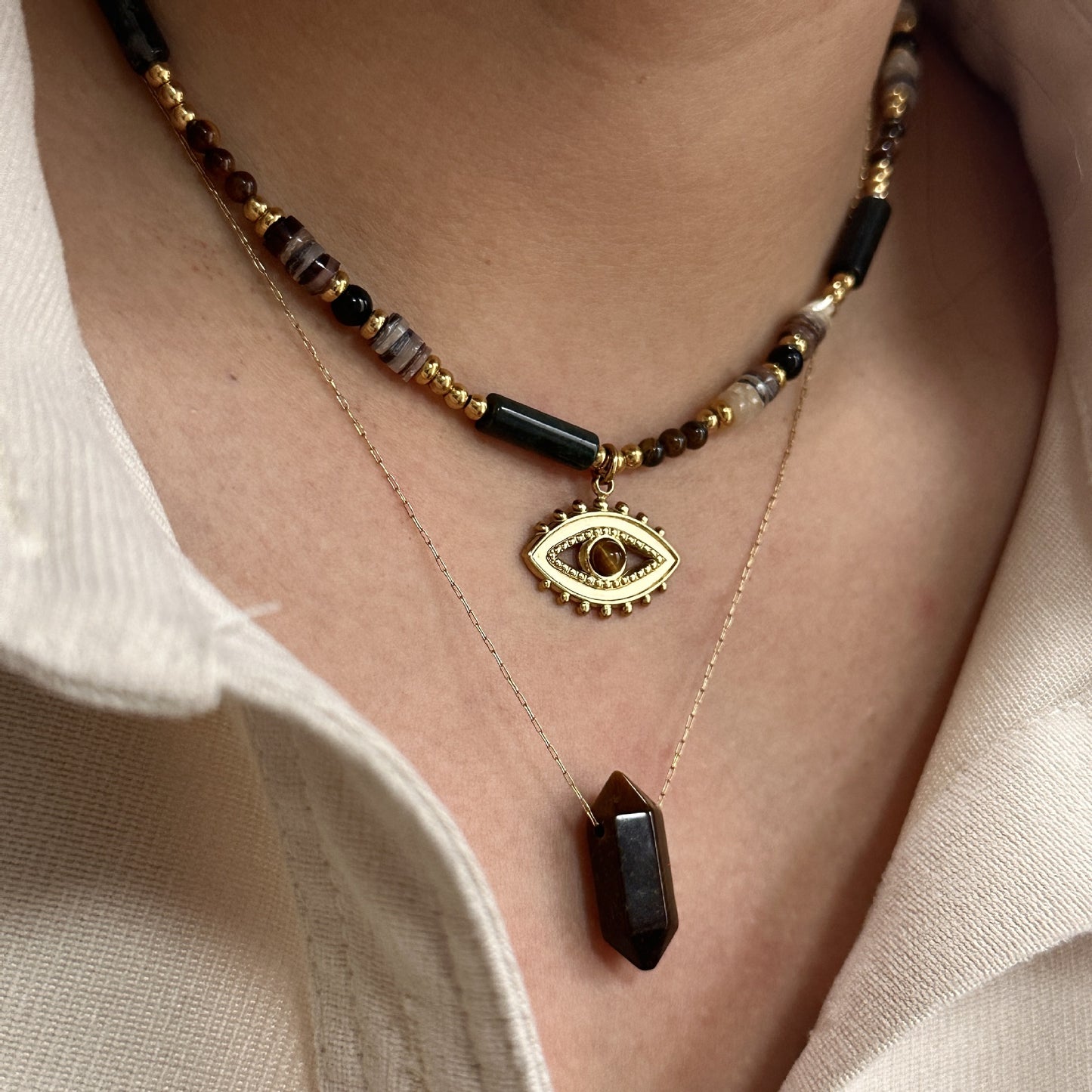 Maillard Tiger Eye Necklace