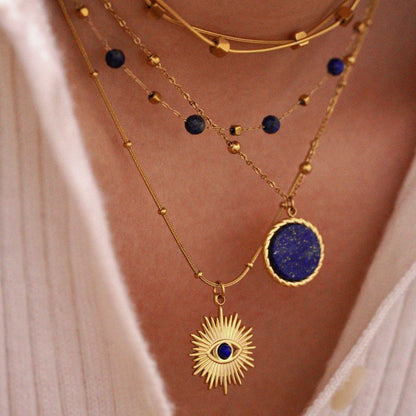 Lapis Lazuli Sunburst Necklace