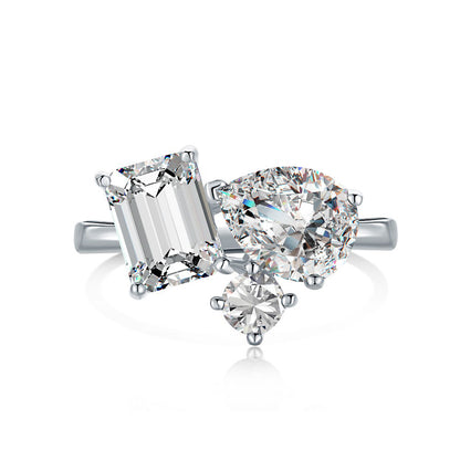 Irregular Multi-Stone S925 Silver Ring