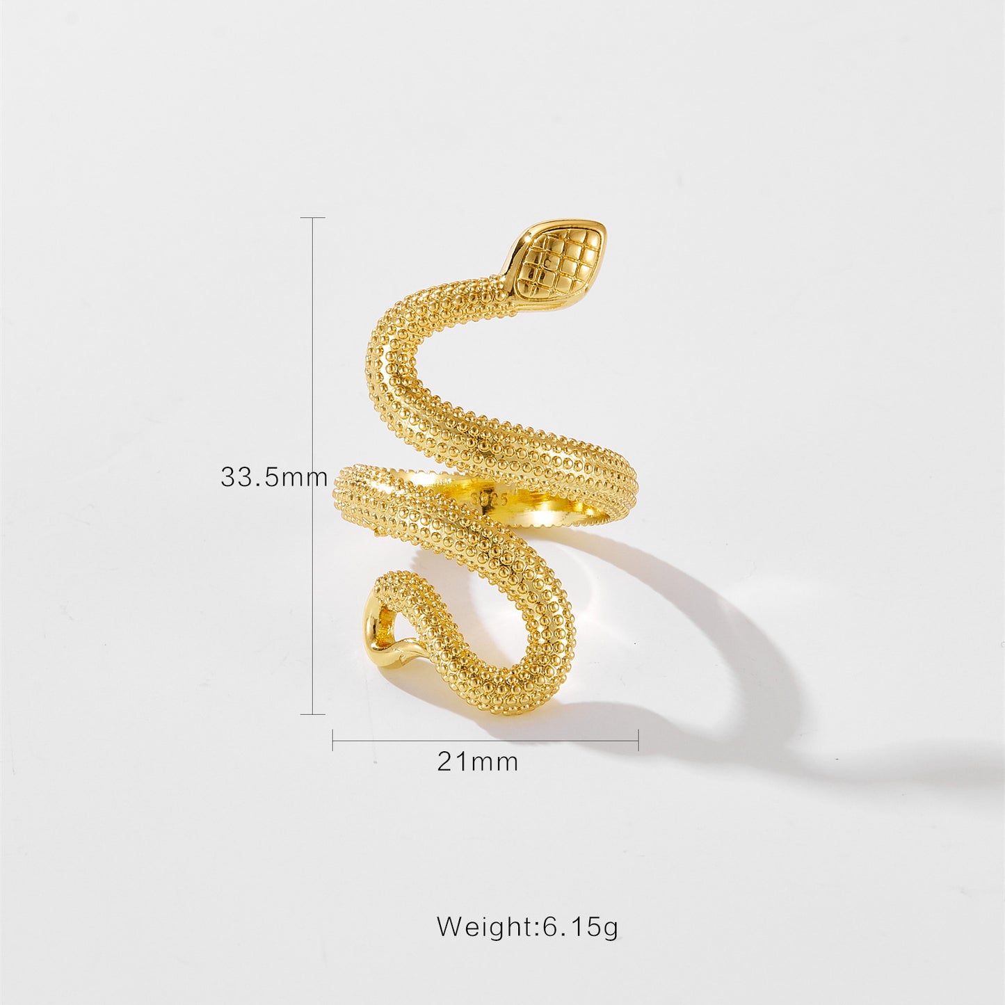 Vintage Snake Ring – Adjustable Silver