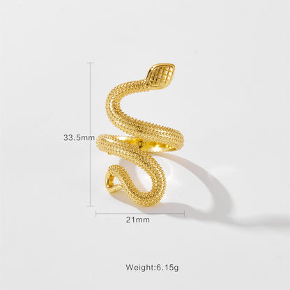 Vintage Snake Ring – Adjustable Silver