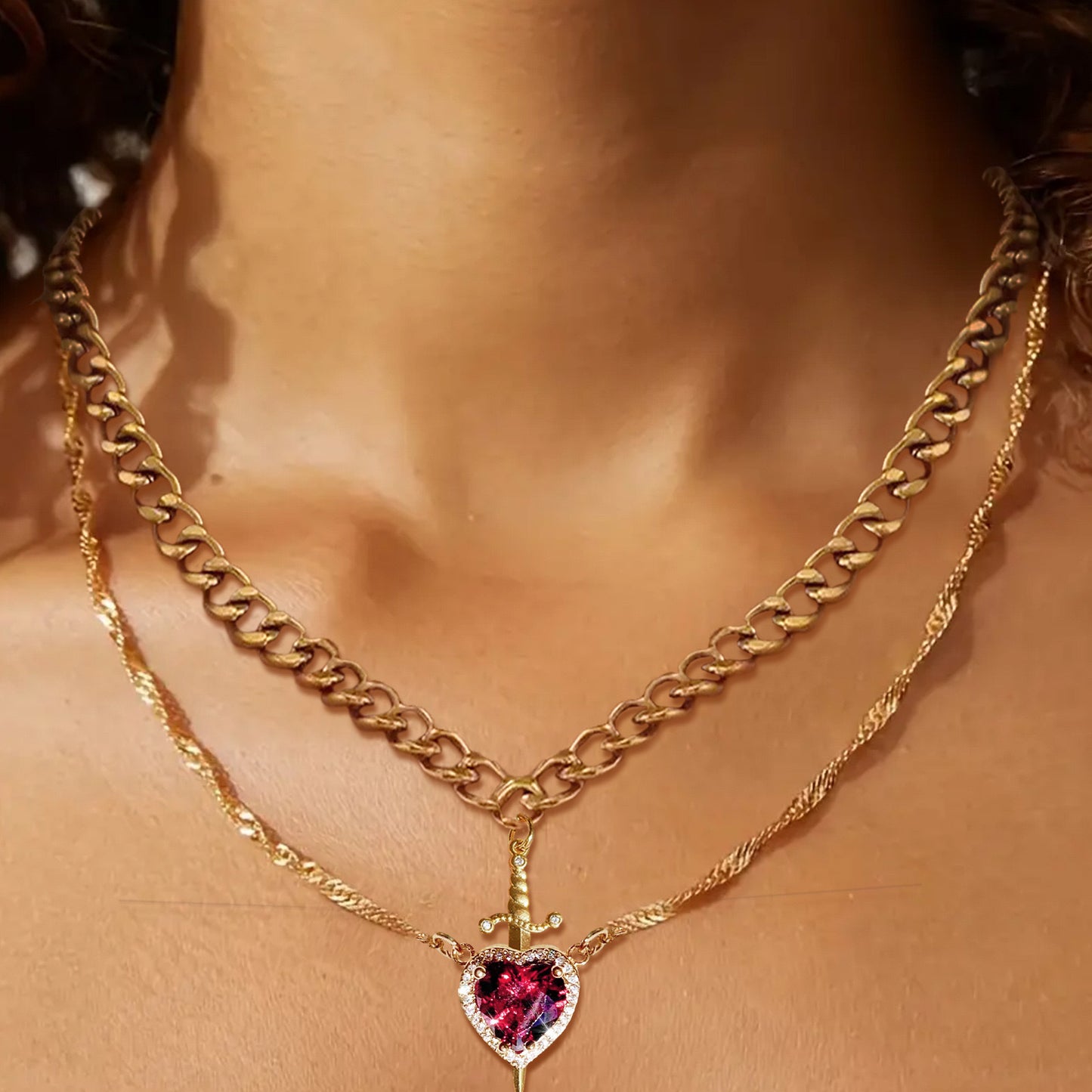 Heart Sword EternalLove Necklace