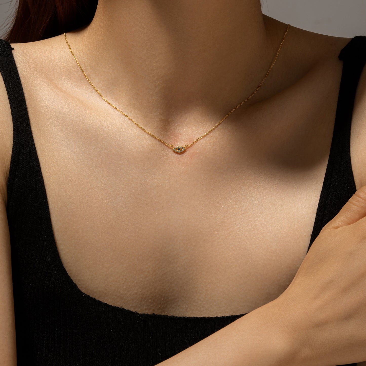 Evil Eye Necklace – Sterling Silver & Blue CZ