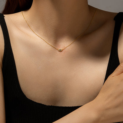 Evil Eye Necklace – Sterling Silver & Blue CZ