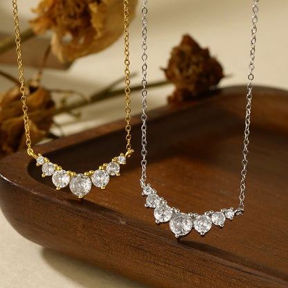 Elegant Cluster Heart S925 Necklace