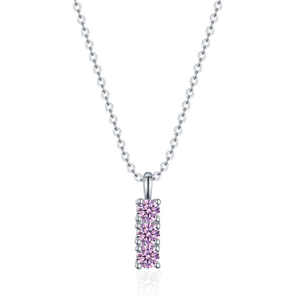 S925 Silver Bar Pendant Necklace