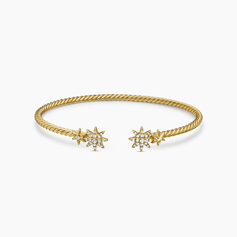 Starburst Open Bangle S925 Bracelet