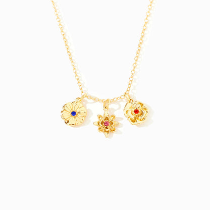 Birth Flower Charm Necklace