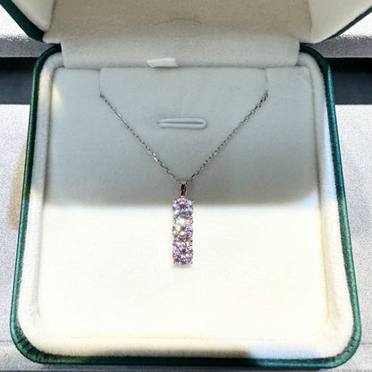 S925 Silver Bar Pendant Necklace