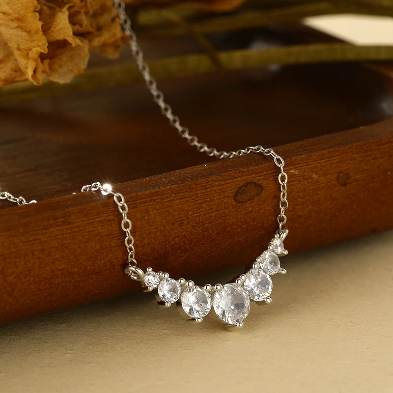 Elegant Cluster Heart S925 Necklace