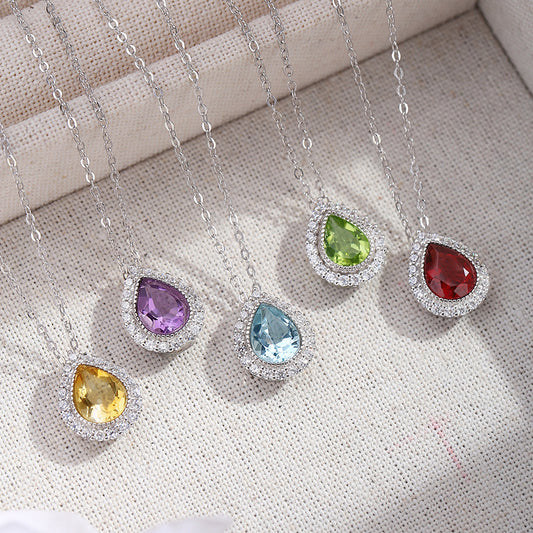 Elegant Teardrop Halo S925 Jewelry Set