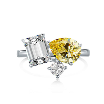 Irregular Multi-Stone S925 Silver Ring