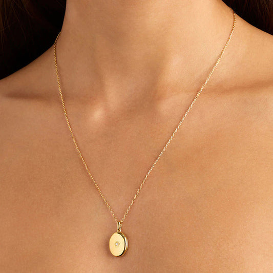 Starburst Locket S925 Necklace