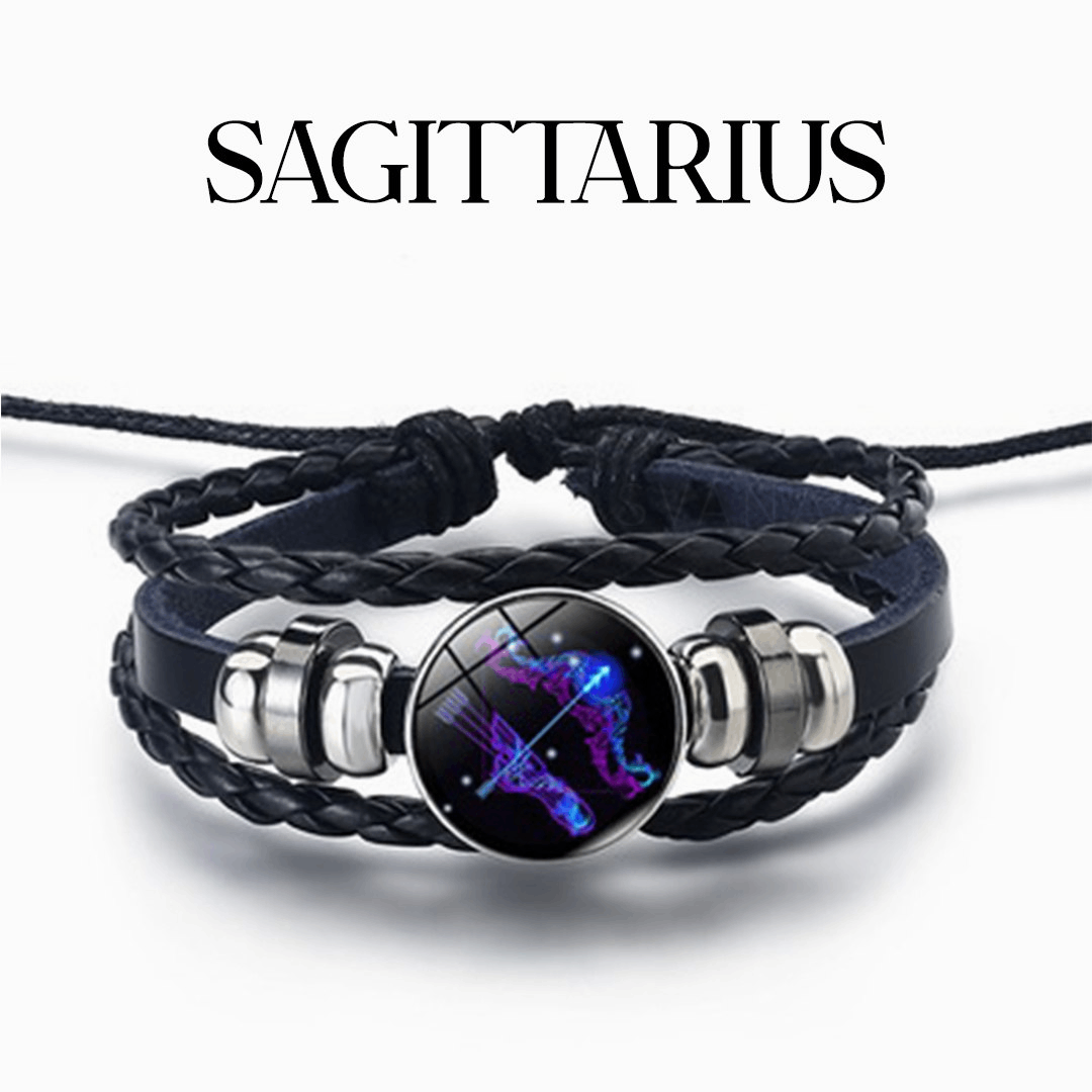 To My Grandson, All Good Things Come Beyond Compare Zodiac Spirit Bracelet