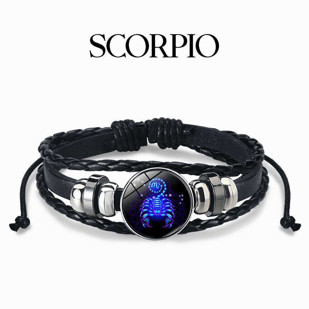 To My Grandson, All Good Things Come Beyond Compare Zodiac Spirit Bracelet