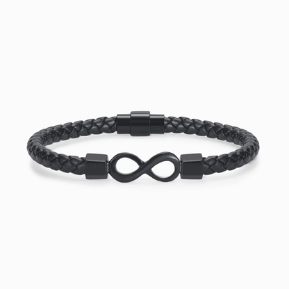 To My Man, I Love You Forever & Always Infinity Leather Bracelet