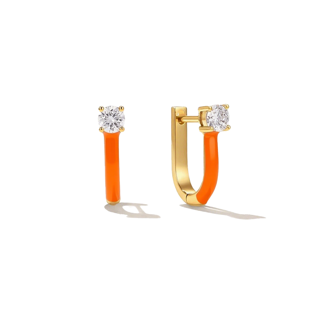 Zodiac U-Shaped Luxe Earrings