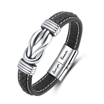 To My Grandson, Always Remember Whose Grandson You Are Leather Bracelet