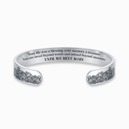 To My Dad in Heaven, Until We Meet Again Memorial Bracelet