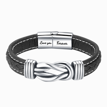 An meinen Enkel, denk immer daran, wessen Enkel du bist, Lederarmband