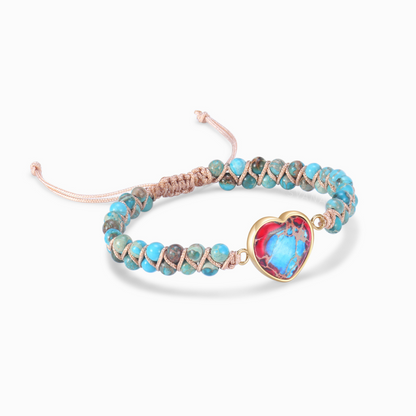 Eres mi nieta en el corazón Pulsera de corazón de jaspe