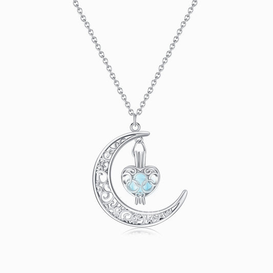 To My Granddaughter, Love You Forever Mystic Moonlight Necklace