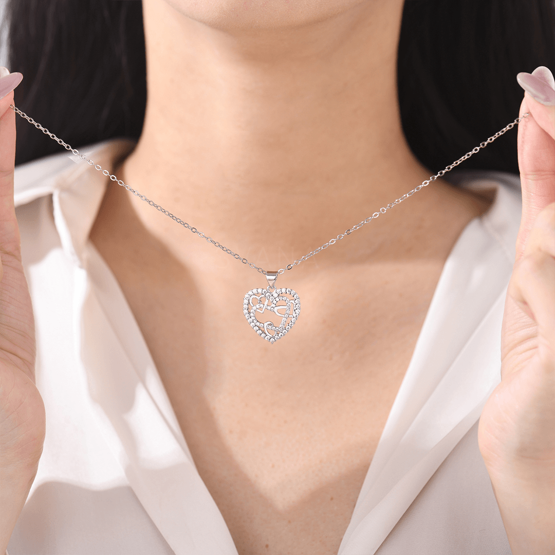 To My Girl Gang, Sisters Of My Soul Interlocking Hearts Necklace