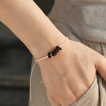 To My Granddaughter, Drive Away Your Anxiety Black Tourmaline Bracelet