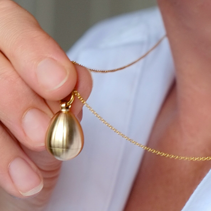 Brass Secret Message Locket Necklace