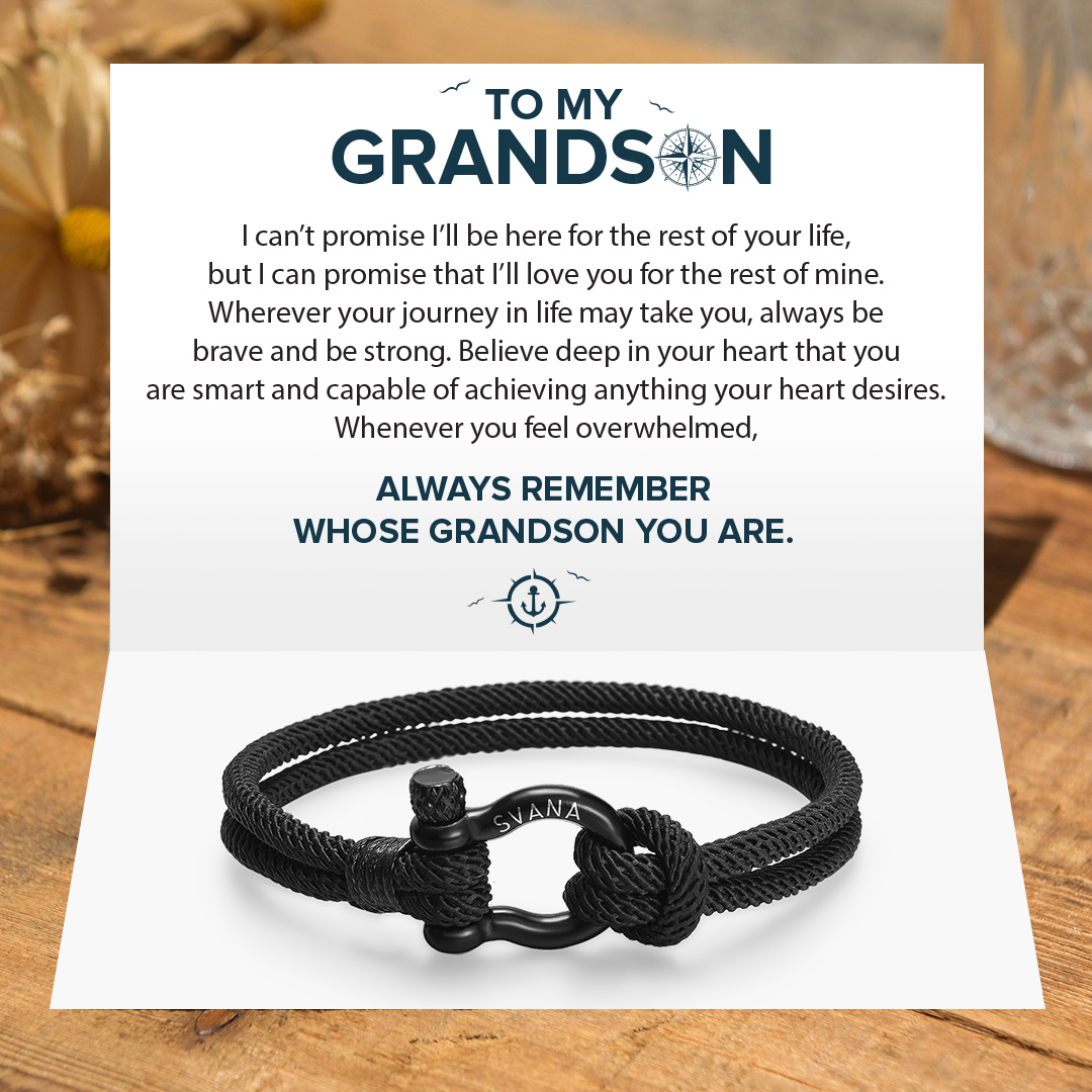 Remember Whose Grandson You Are Nautical Bracelet