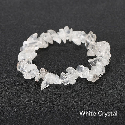 Pulsera calmante de calidez de piedra de cristal de forma irregular natural