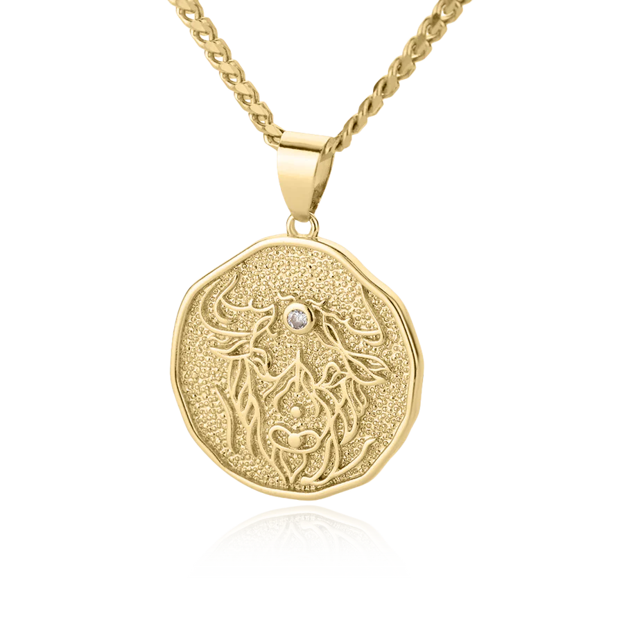 Collar con colgante de moneda con signo astrológico: regalo de San Valentín o cumpleaños para ella 