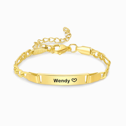 Para mi hija, siempre estaré contigo pulsera personalizada con nombre de bebé