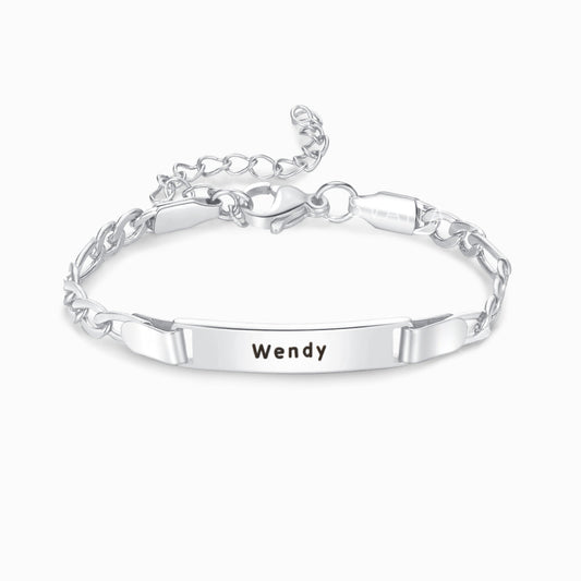 Para mi hija, siempre estaré contigo pulsera personalizada con nombre de bebé