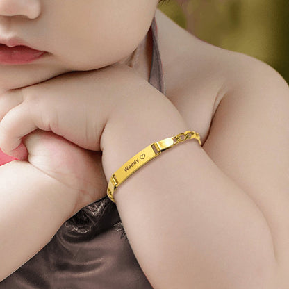 Para mi hija, siempre estaré contigo pulsera personalizada con nombre de bebé