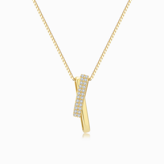 To My Bestie, "A Link That Can Never Be Undone" Rectangle Interlocking Necklace