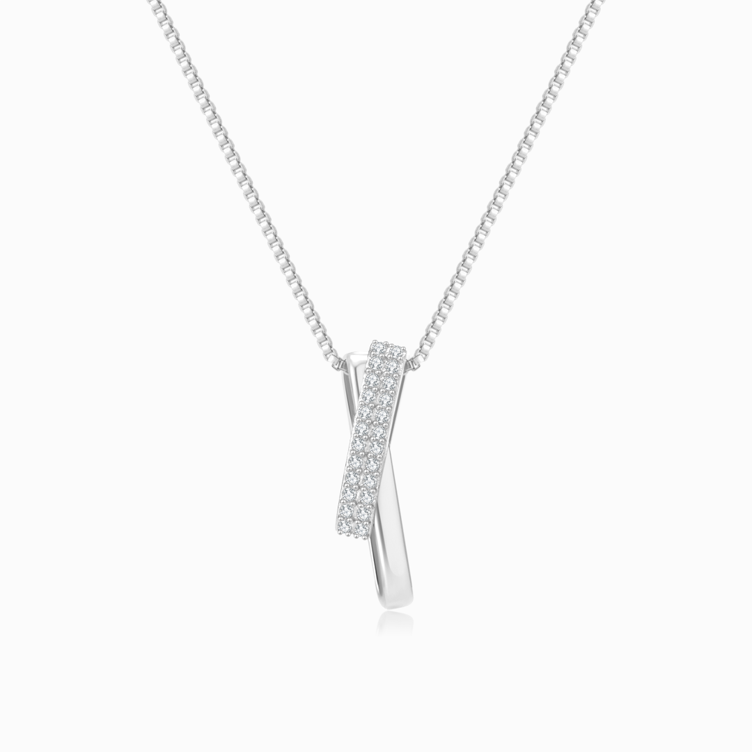 To My Bestie, "A Link That Can Never Be Undone" Rectangle Interlocking Necklace