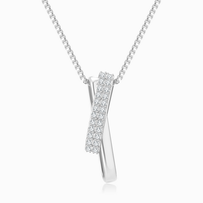 To My Bestie, "A Link That Can Never Be Undone" Rectangle Interlocking Necklace