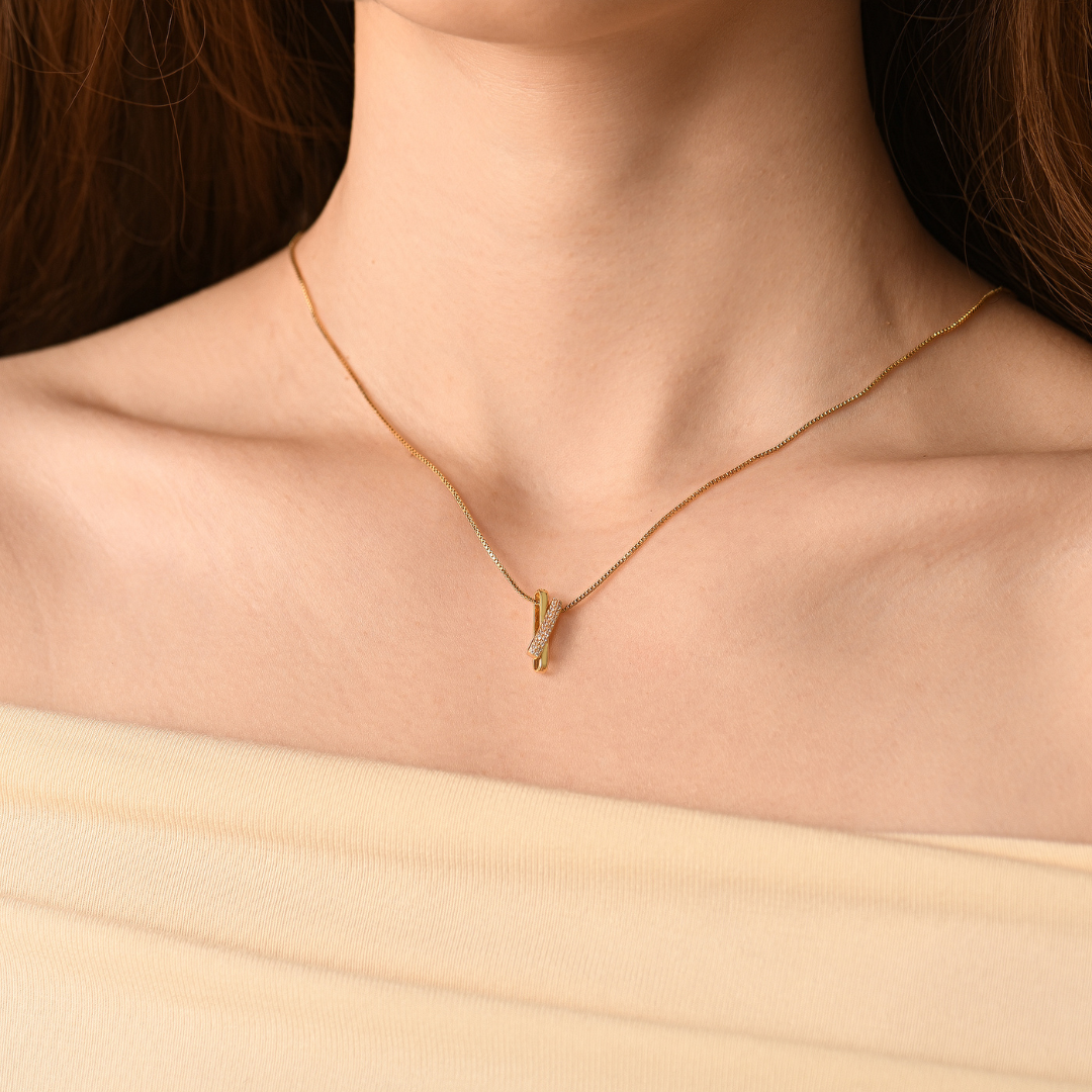 To My Bestie, "A Link That Can Never Be Undone" Rectangle Interlocking Necklace